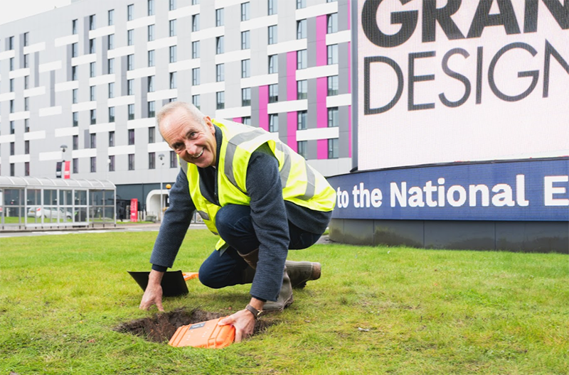 Kevin Mccloud buries time capsule